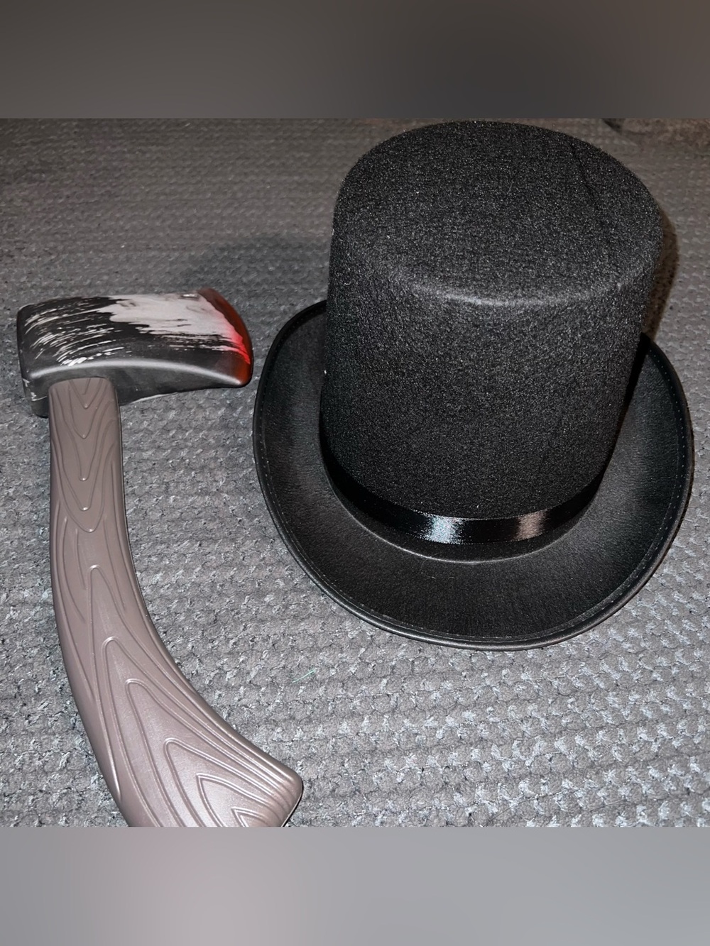 Black Top Hat and Toy Axe Costume Accessory Set
